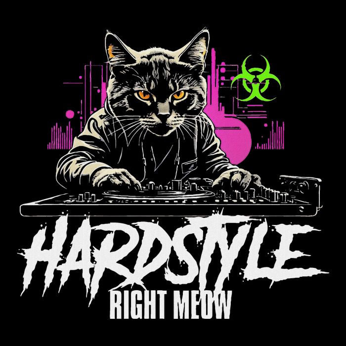 Hardstyle Outfit Cat Djs Hardstyle Right Meow T-Shirt