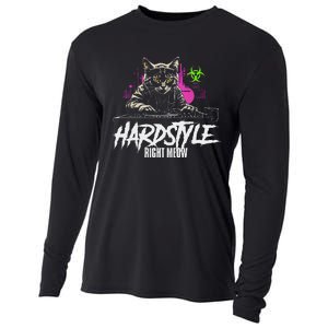 Hardstyle Outfit Cat Djs Hardstyle Right Meow Cooling Performance Long Sleeve Crew