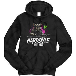 Hardstyle Outfit Cat Djs Hardstyle Right Meow Tie Dye Hoodie