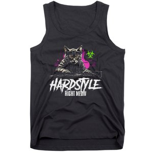 Hardstyle Outfit Cat Djs Hardstyle Right Meow Tank Top