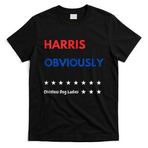 Harris Obviously Chidlress Dog Ladies T-Shirt