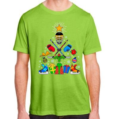 Hockey Christmas Tree Adult ChromaSoft Performance T-Shirt