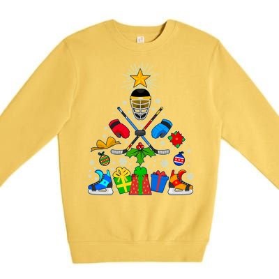 Hockey Christmas Tree Premium Crewneck Sweatshirt