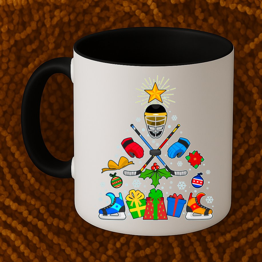 Hockey Christmas Tree Mug