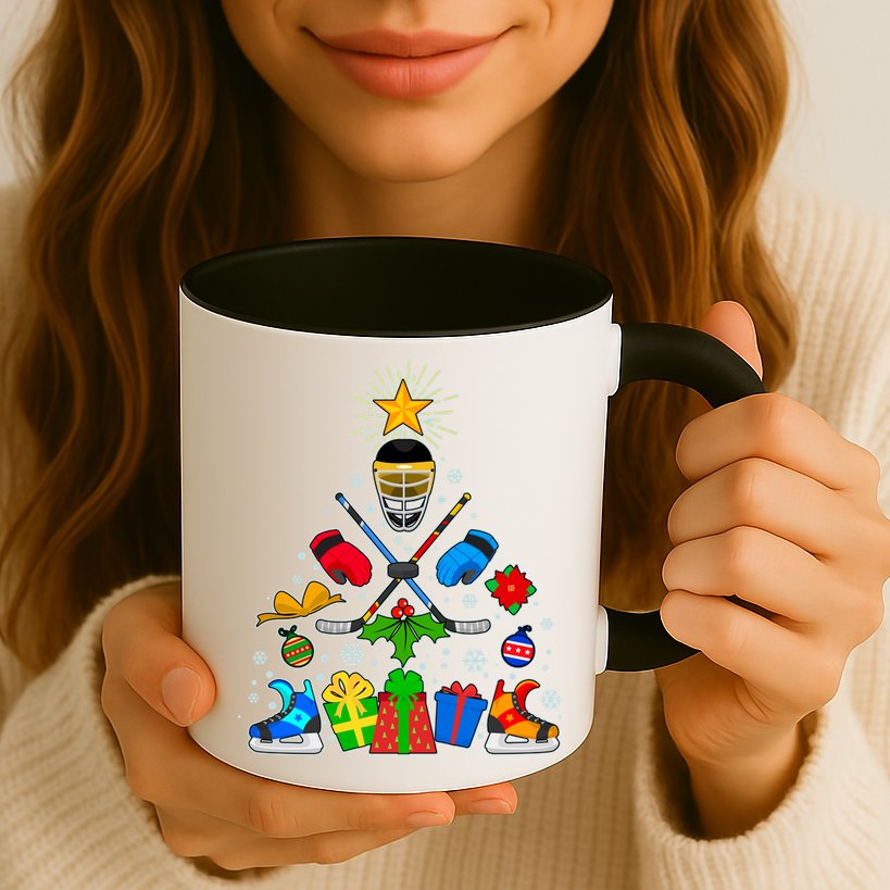 Hockey Christmas Tree Mug