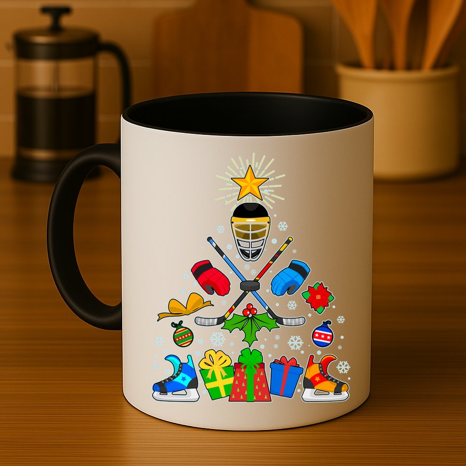 Hockey Christmas Tree Mug
