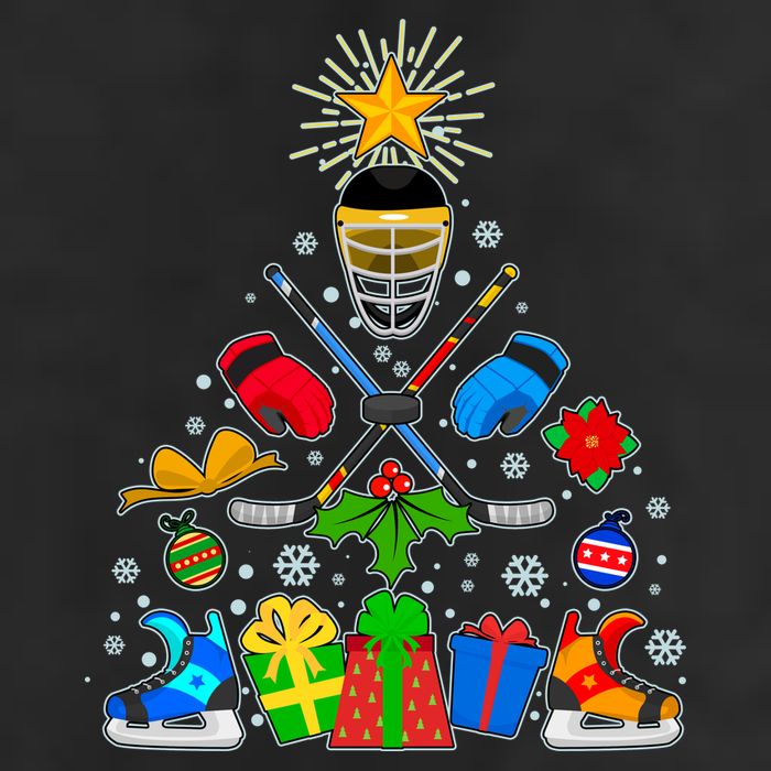 Hockey Christmas Tree 11oz C Handle Ceramic Mug