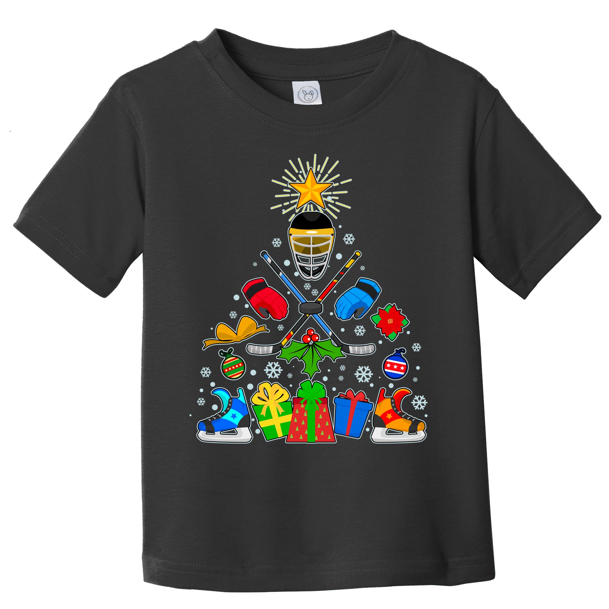 Hockey Christmas Tree Toddler T-Shirt