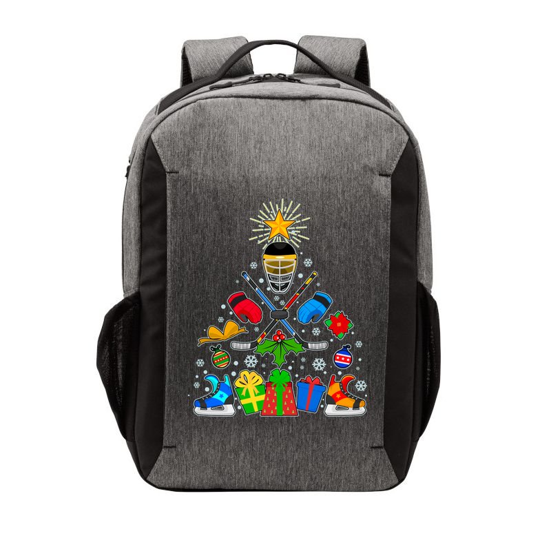 Hockey Christmas Tree Vector Backpack