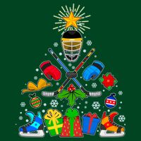 Hockey Christmas Tree Cooling Performance Crew T-Shirt