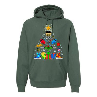 Hockey Christmas Tree Premium Hoodie