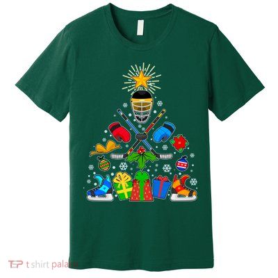 Hockey Christmas Tree Premium T-Shirt