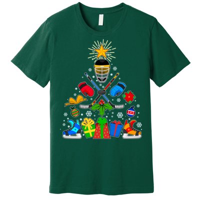 Hockey Christmas Tree Premium T-Shirt