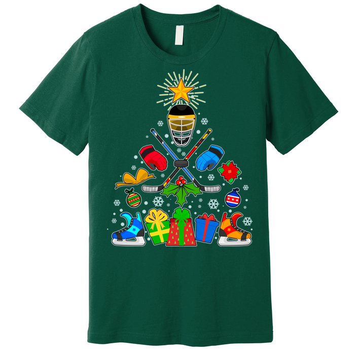 Hockey Christmas Tree Premium T-Shirt