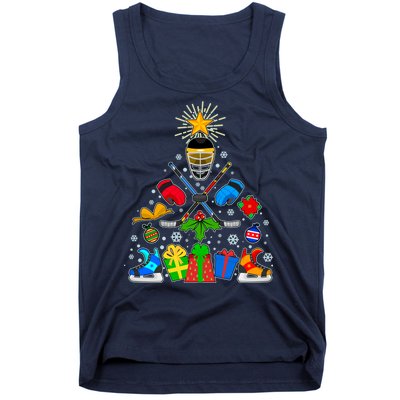 Hockey Christmas Tree Tank Top