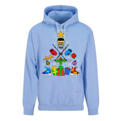 Hockey Christmas Tree Unisex Surf Hoodie