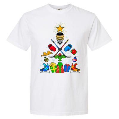 Hockey Christmas Tree Garment-Dyed Heavyweight T-Shirt