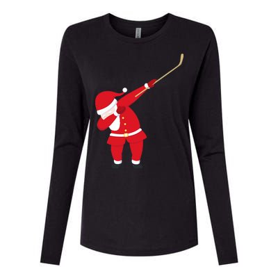 Hockey Dabbing Santa Womens Cotton Relaxed Long Sleeve T-Shirt