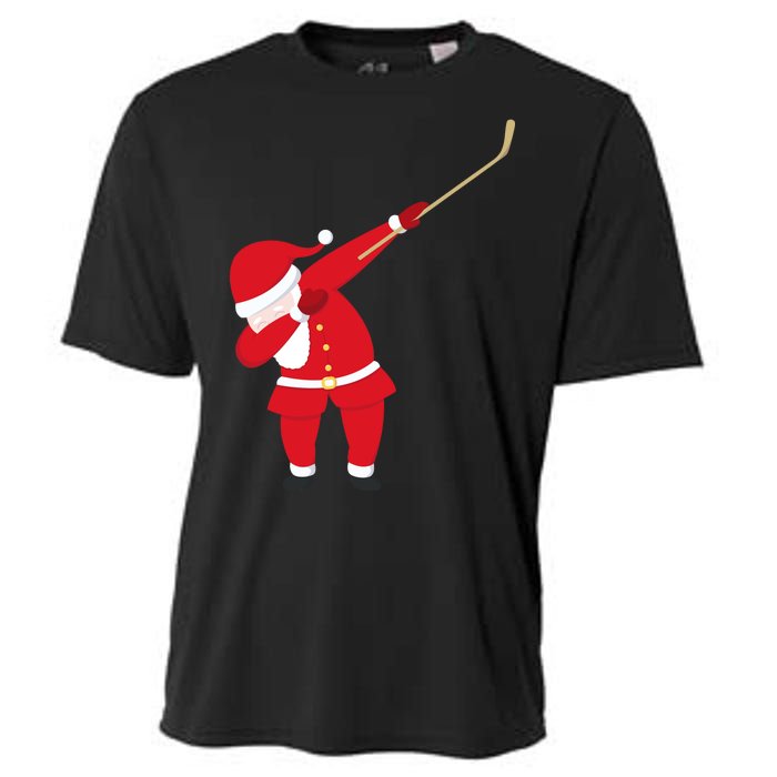 Hockey Dabbing Santa Cooling Performance Crew T-Shirt