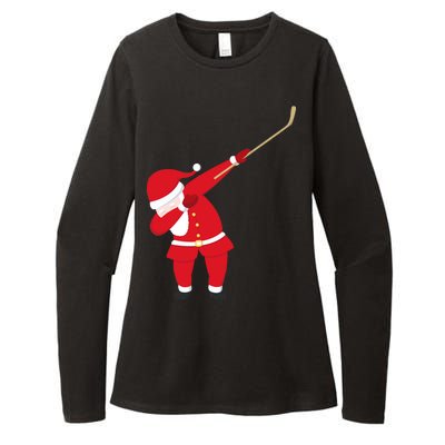 Hockey Dabbing Santa Womens CVC Long Sleeve Shirt