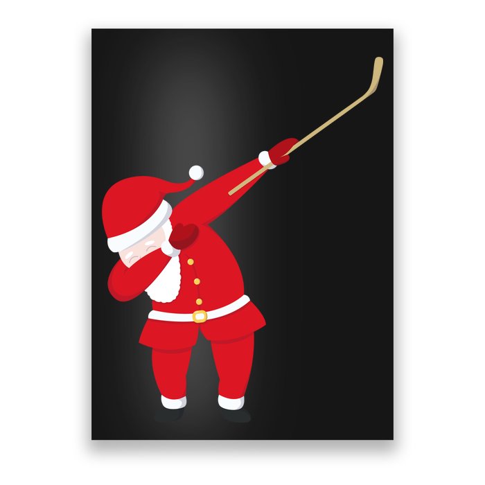 Hockey Dabbing Santa Poster