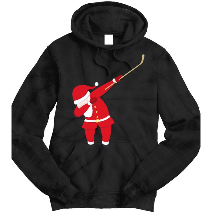 Hockey Dabbing Santa Tie Dye Hoodie