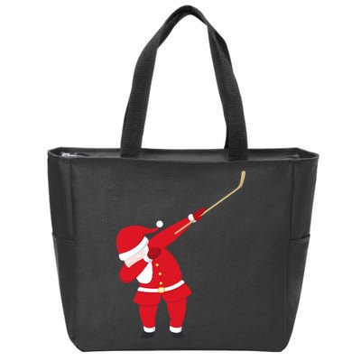 Hockey Dabbing Santa Zip Tote Bag