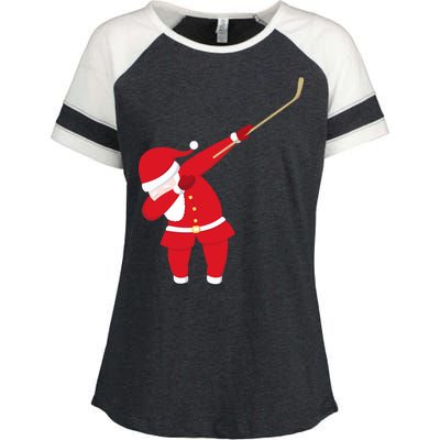 Hockey Dabbing Santa Enza Ladies Jersey Colorblock Tee