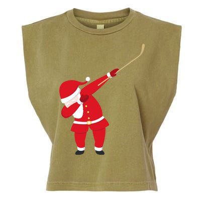 Hockey Dabbing Santa Garment-Dyed Women's Muscle Tee