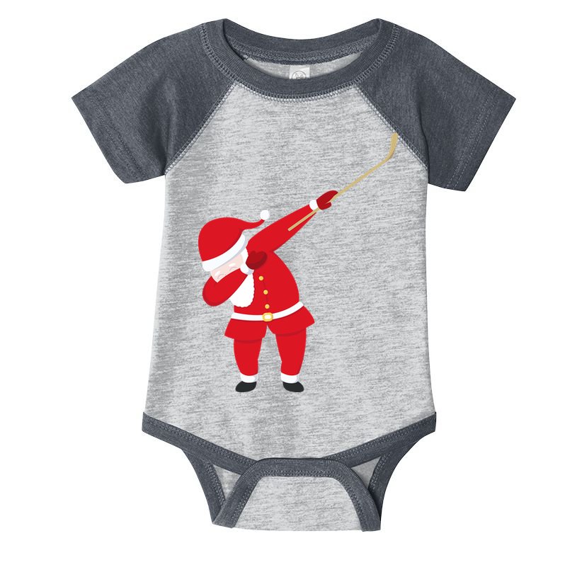 Hockey Dabbing Santa Infant Baby Jersey Bodysuit