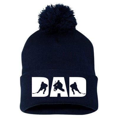 Hockey Dad Pom Pom 12in Knit Beanie