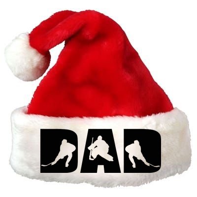 Hockey Dad Premium Christmas Santa Hat