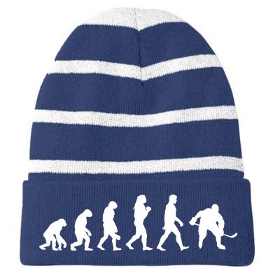 Hockey Evolution Striped Beanie with Solid Band