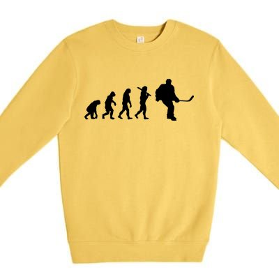 Hockey Evolution Timeline Premium Crewneck Sweatshirt