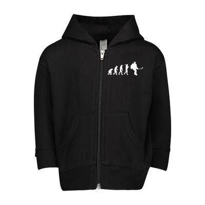 Hockey Evolution Timeline Toddler Zip Fleece Hoodie