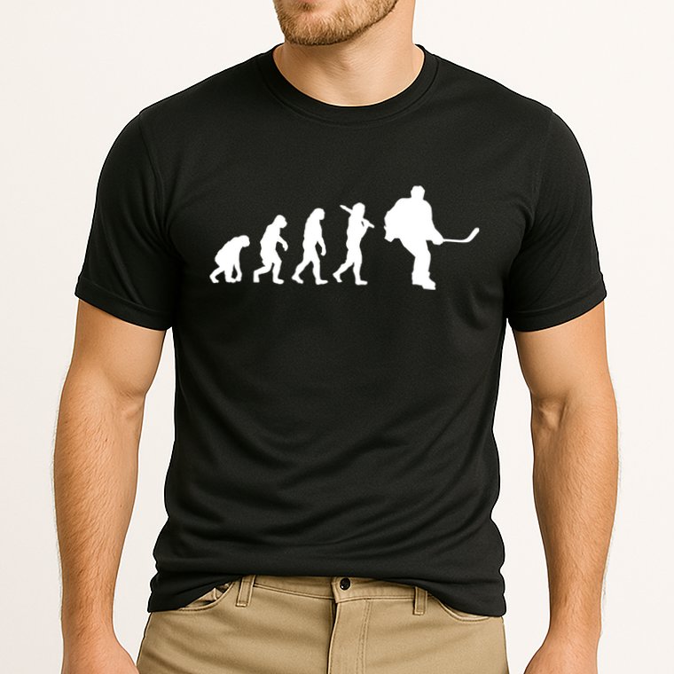 Hockey Evolution Timeline Cooling Performance Crew T-Shirt