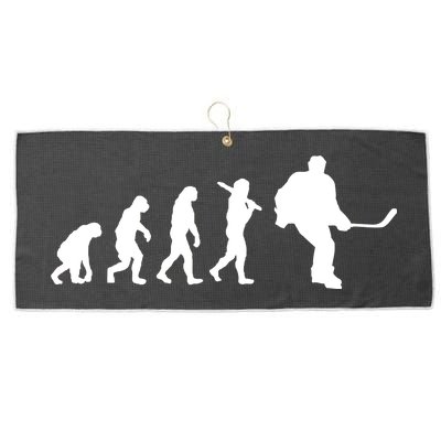 Hockey Evolution Timeline Large Microfiber Waffle Golf Towel