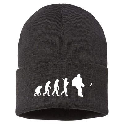 Hockey Evolution Timeline Sustainable Knit Beanie