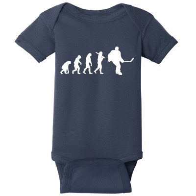 Hockey Evolution Timeline Baby Bodysuit