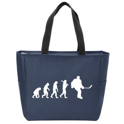 Hockey Evolution Timeline Zip Tote Bag