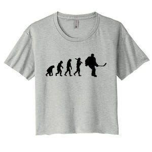 Hockey Evolution Timeline Women's Crop Top Tee