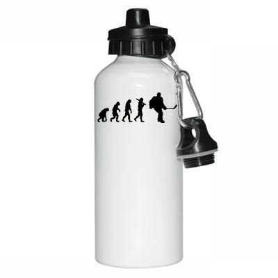 Hockey Evolution Timeline Aluminum Water Bottle