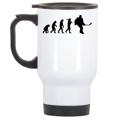 Hockey Evolution Timeline Stainless Steel Travel Mug