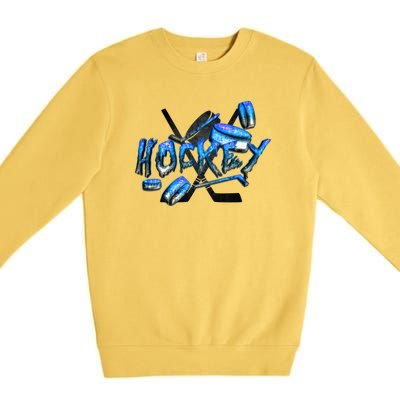 Hockey Stone Logo Premium Crewneck Sweatshirt