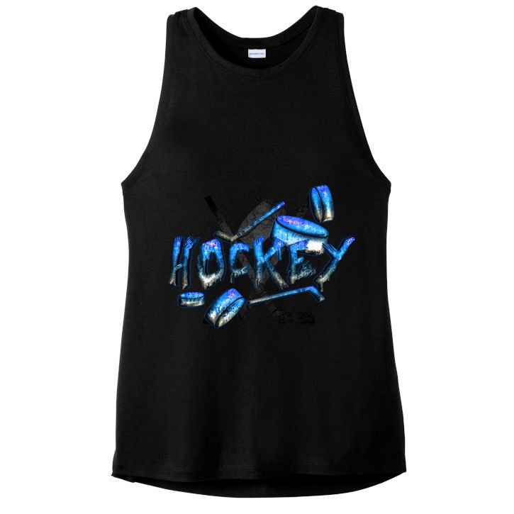 Hockey Stone Logo Ladies PosiCharge Tri-Blend Wicking Tank