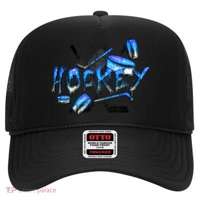 Hockey Stone Logo High Crown Mesh Back Trucker Hat