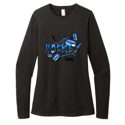 Hockey Stone Logo Womens CVC Long Sleeve Shirt