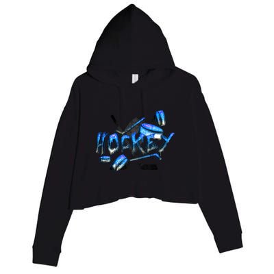 Hockey Stone Logo Crop Fleece Hoodie