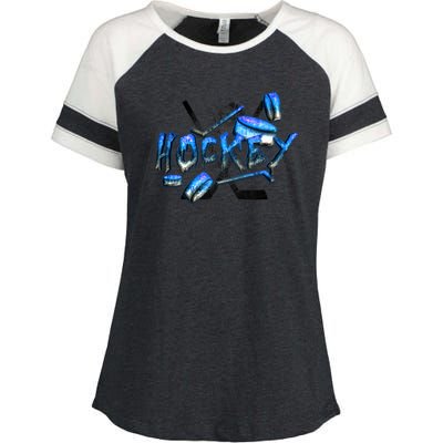 Hockey Stone Logo Enza Ladies Jersey Colorblock Tee