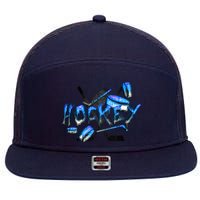 Hockey Stone Logo 7 Panel Mesh Trucker Snapback Hat